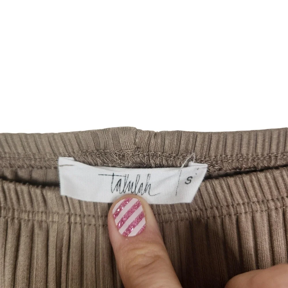 TALULAH Val Lounge Set Womens Small Ribbed Top Wide Leg Pant Knit Oversized - Picture 8 of 16